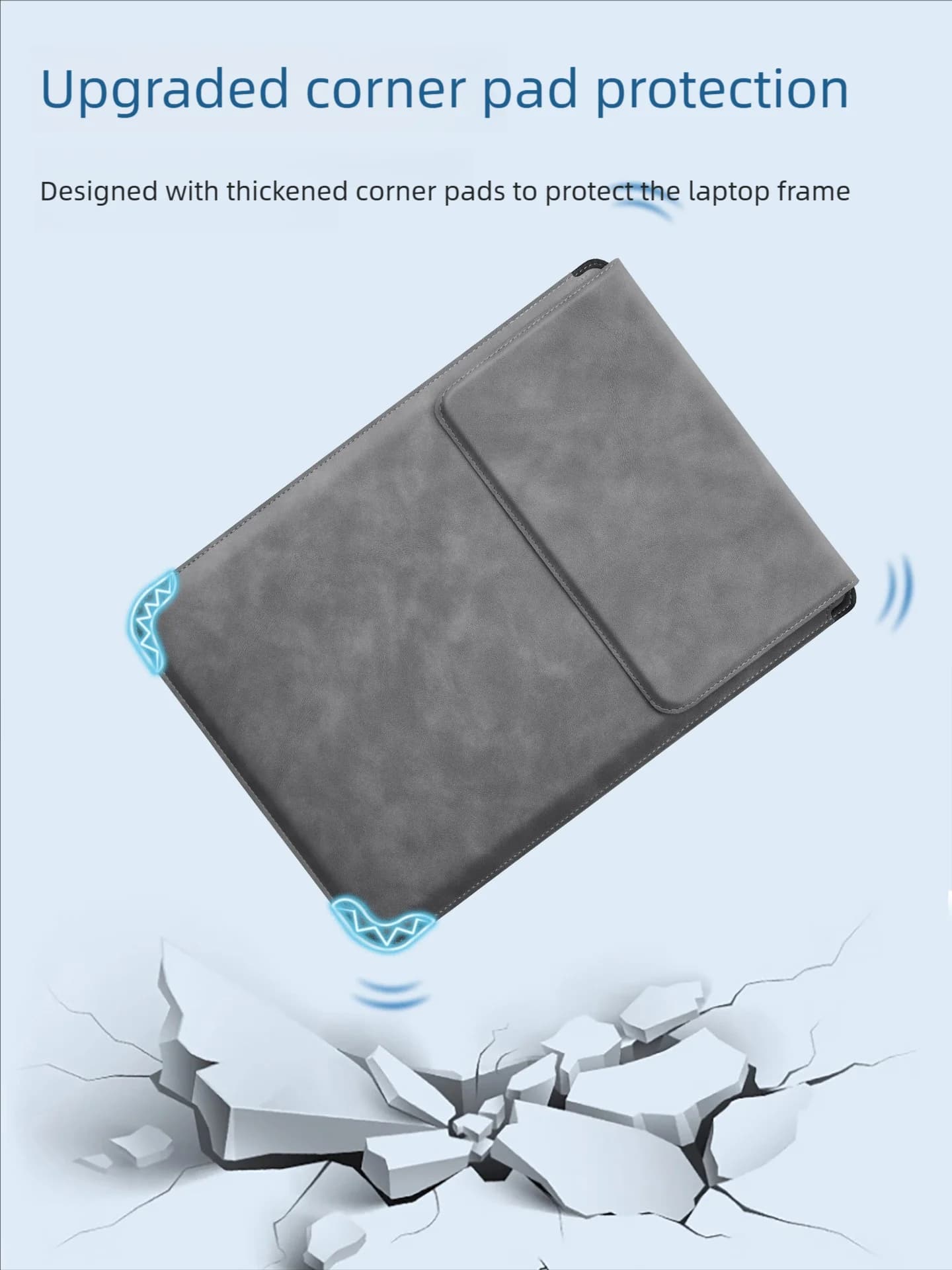 Elegancki Pokrowiec na Laptopa 13-16" MacBook ze Stojakiem | Premium PU