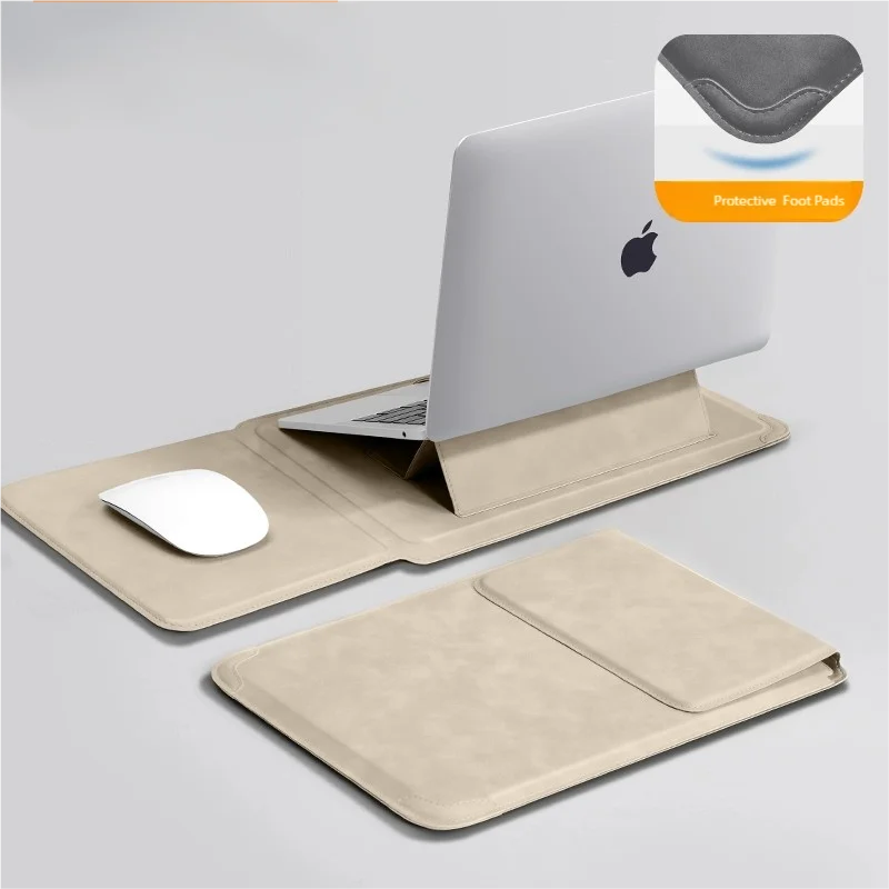 Elegancki Pokrowiec na Laptopa 13-16" MacBook ze Stojakiem | Premium PU