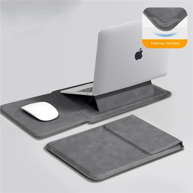 Elegancki Pokrowiec na Laptopa 13-16" MacBook ze Stojakiem | Premium PU